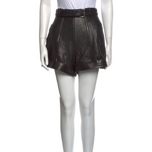 Carven leather shorts